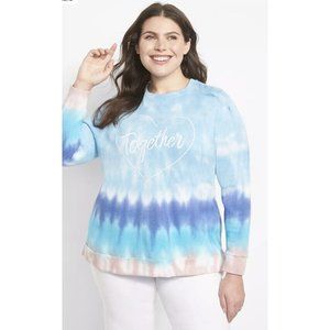 NWT LANE BRYANT TOGETHER TIE DYE SWEATSHIRT 34/36